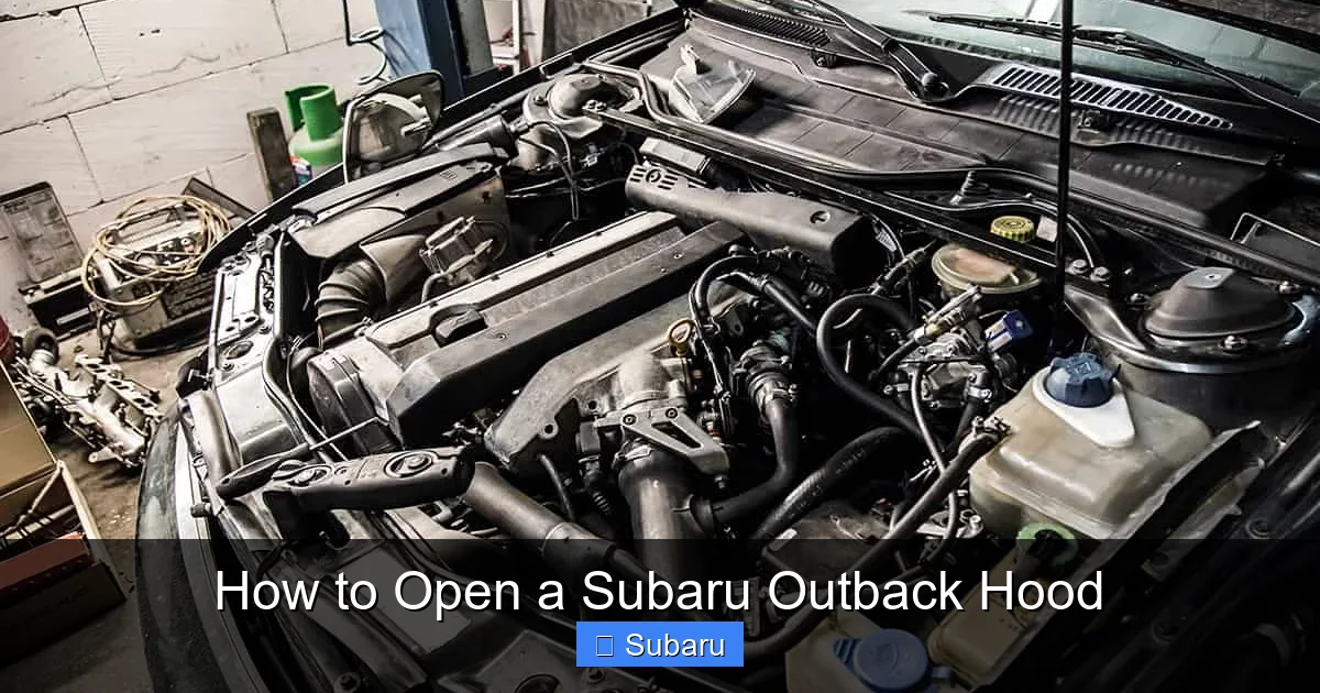How to Open a Subaru Outback Hood