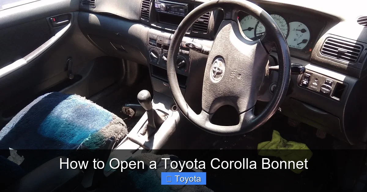 How to Open a Toyota Corolla Bonnet