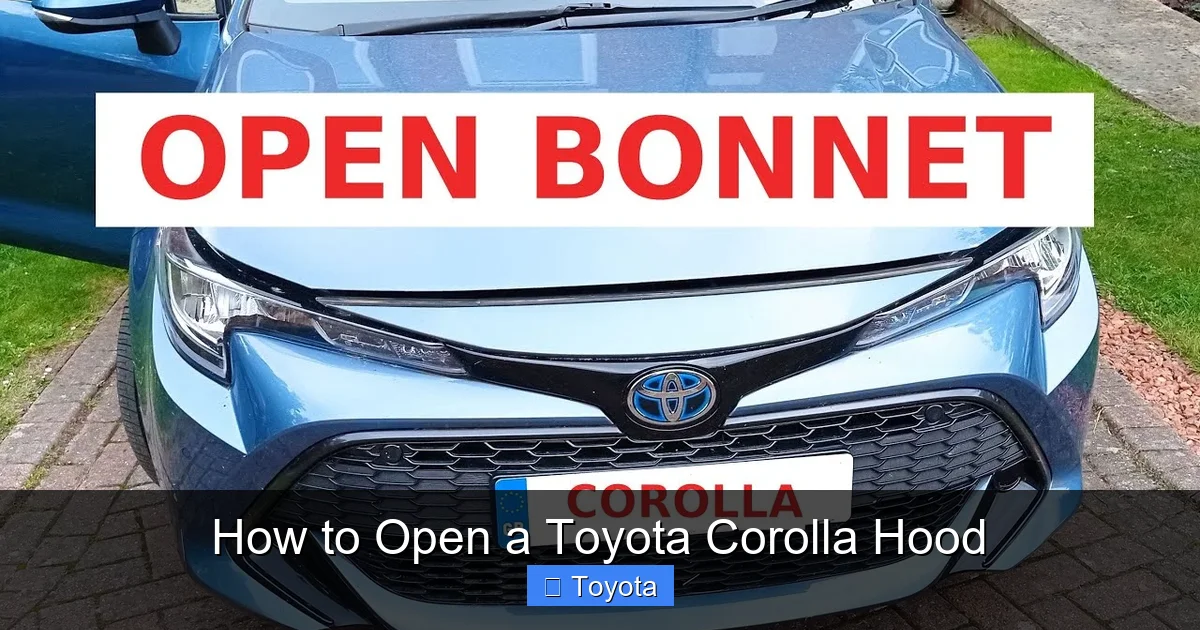 How to Open a Toyota Corolla Hood