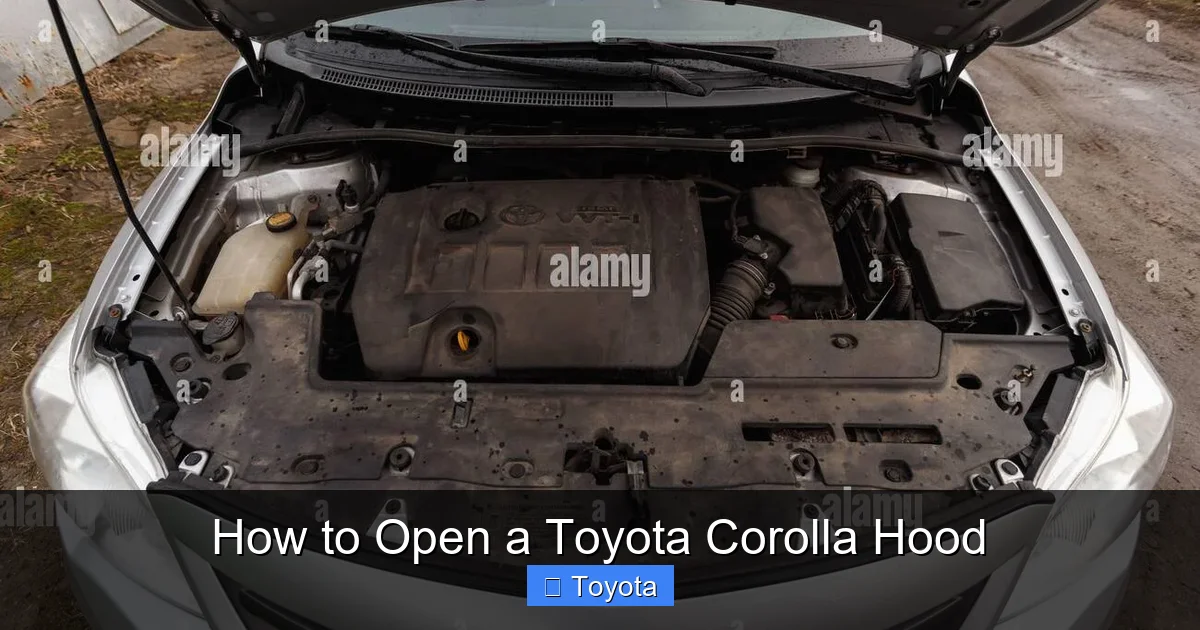 How to Open a Toyota Corolla Hood