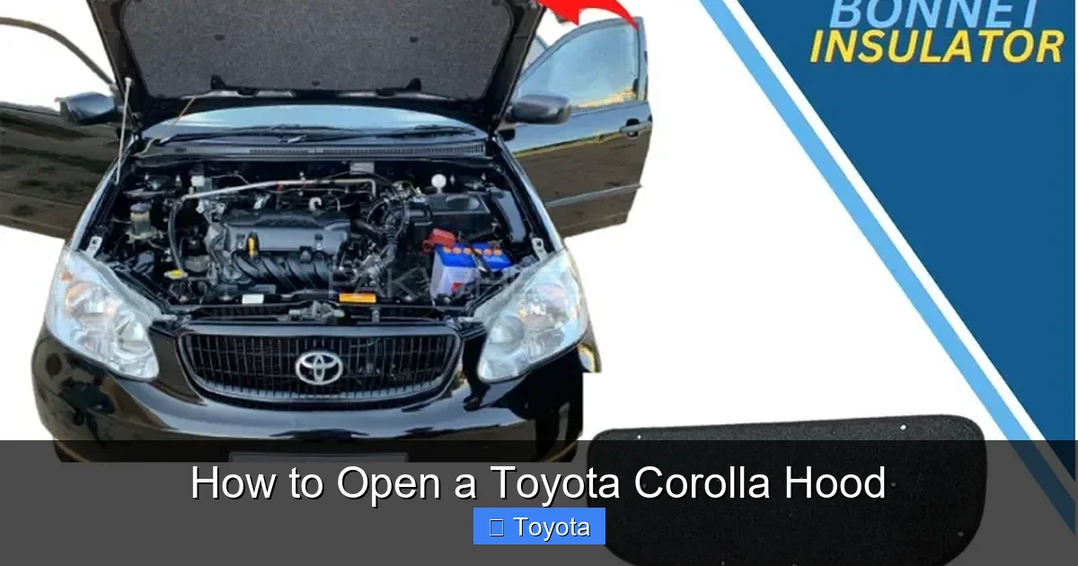 How to Open a Toyota Corolla Hood