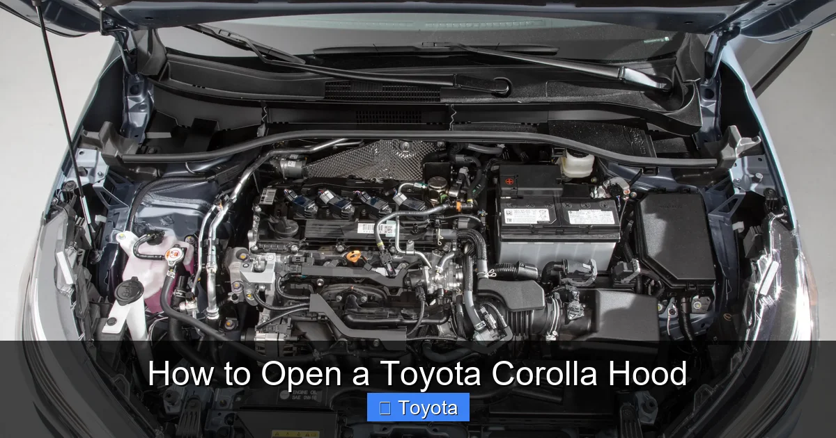 How to Open a Toyota Corolla Hood