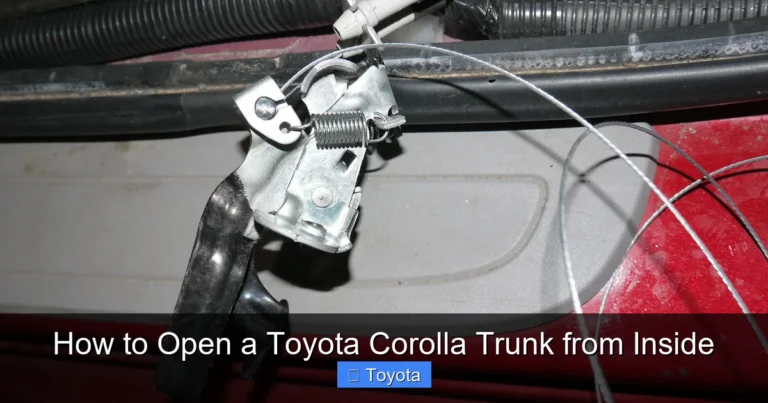 How to Open a Toyota Corolla Trunk from Inside