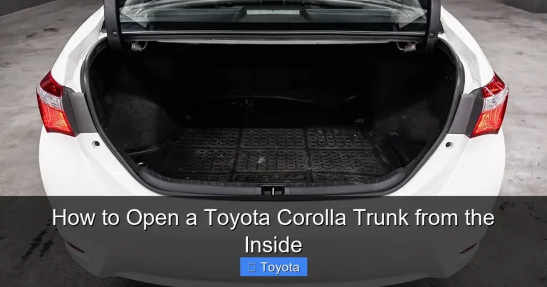 How to Open a Toyota Corolla Trunk from the Inside