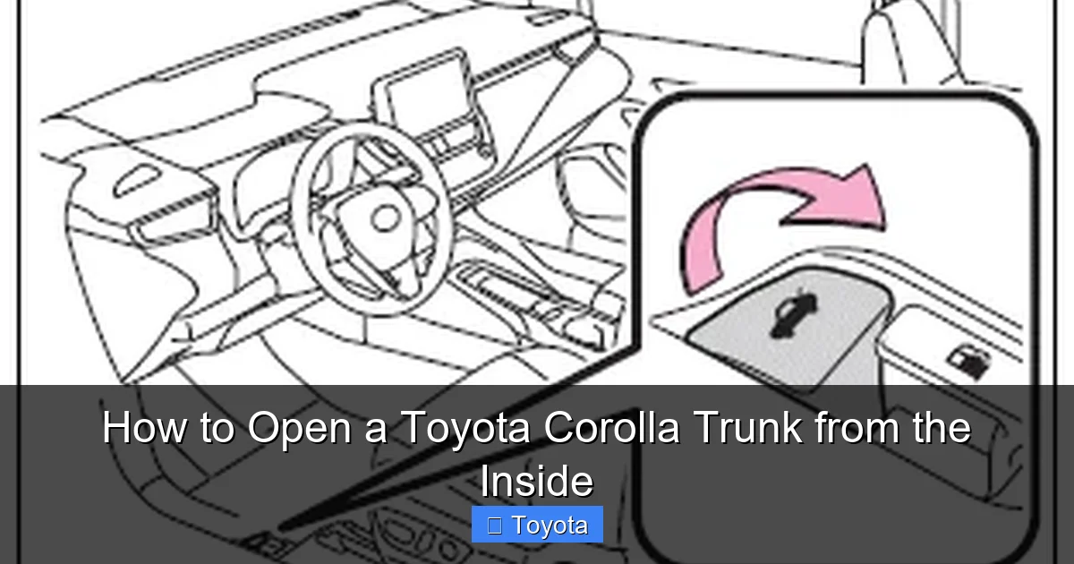 How to Open a Toyota Corolla Trunk from the Inside