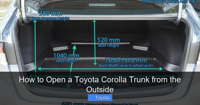 How to Open a Toyota Corolla Trunk from the Outside
