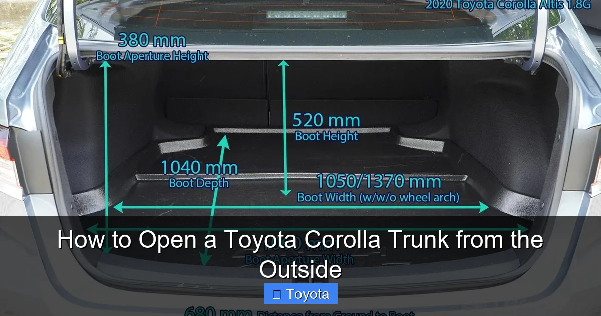 How to Open a Toyota Corolla Trunk from the Outside