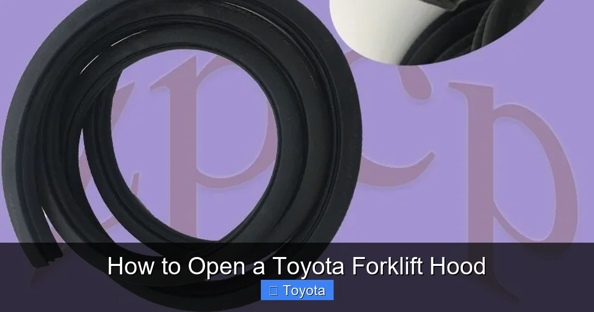 How to Open a Toyota Forklift Hood