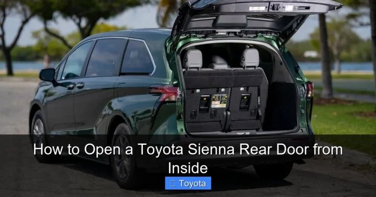 How to Open a Toyota Sienna Rear Door from Inside