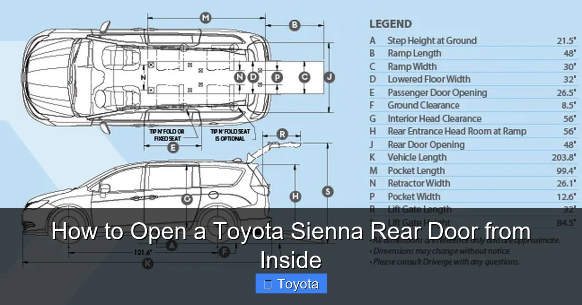 How to Open a Toyota Sienna Rear Door from Inside
