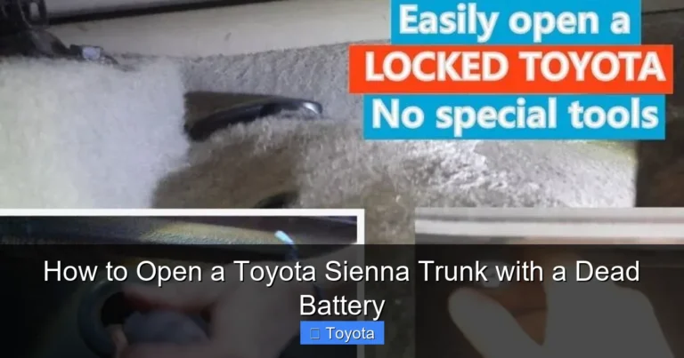 How to Open a Toyota Sienna Trunk with a Dead Battery