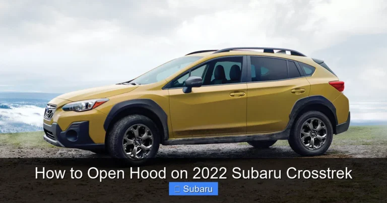 How to Open Hood on 2022 Subaru Crosstrek
