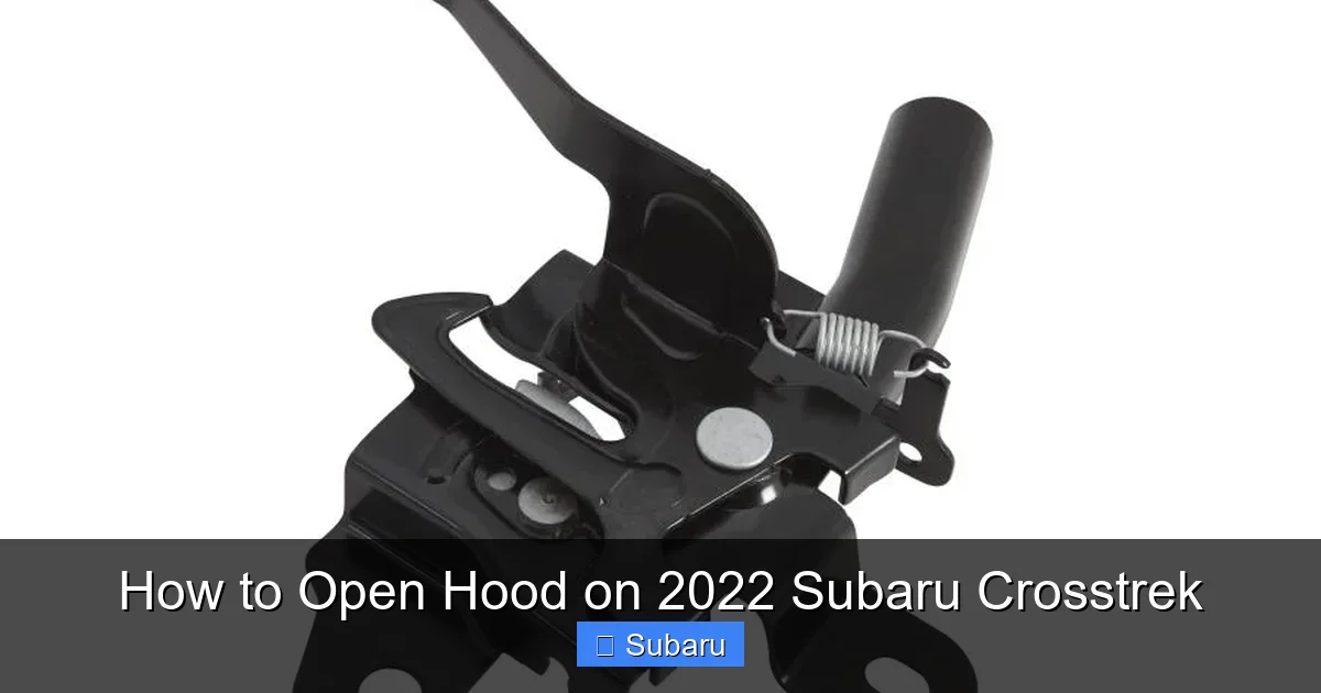 How to Open Hood on 2022 Subaru Crosstrek