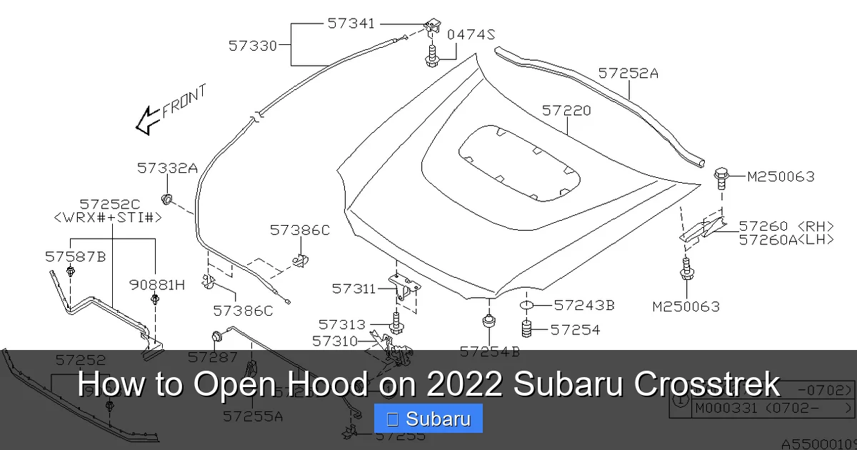 How to Open Hood on 2022 Subaru Crosstrek