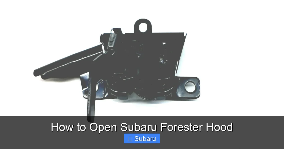 How to Open Subaru Forester Hood