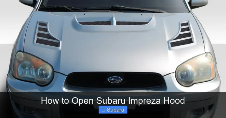 How to Open Subaru Impreza Hood