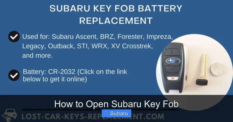 How to Open Subaru Key Fob
