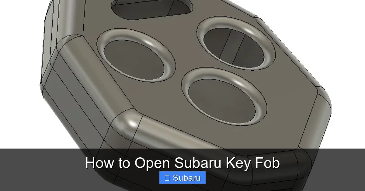 How to Open Subaru Key Fob