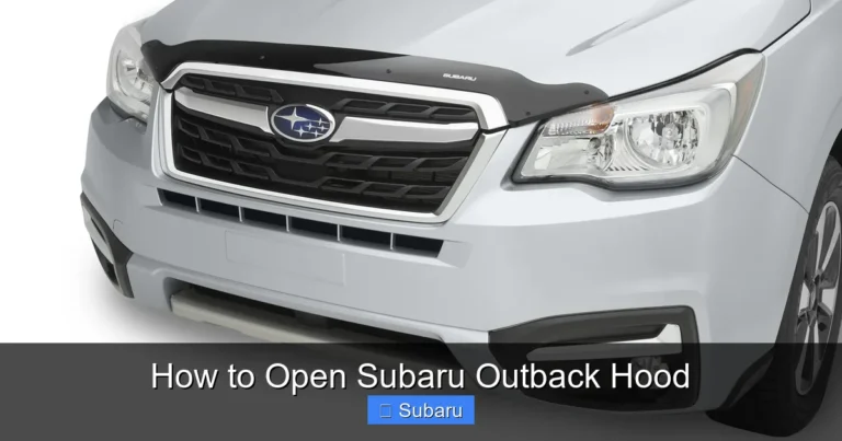 How to Open Subaru Outback Hood