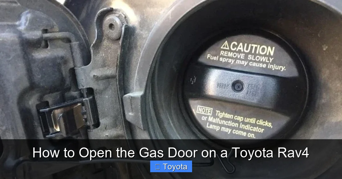 How to Open the Gas Door on a Toyota Rav4