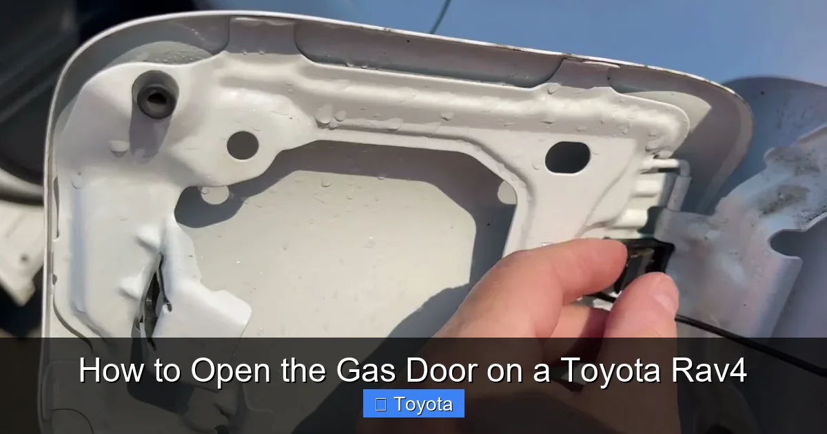 How to Open the Gas Door on a Toyota Rav4