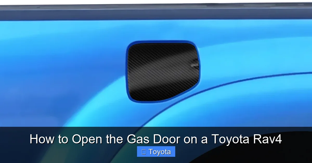 How to Open the Gas Door on a Toyota Rav4