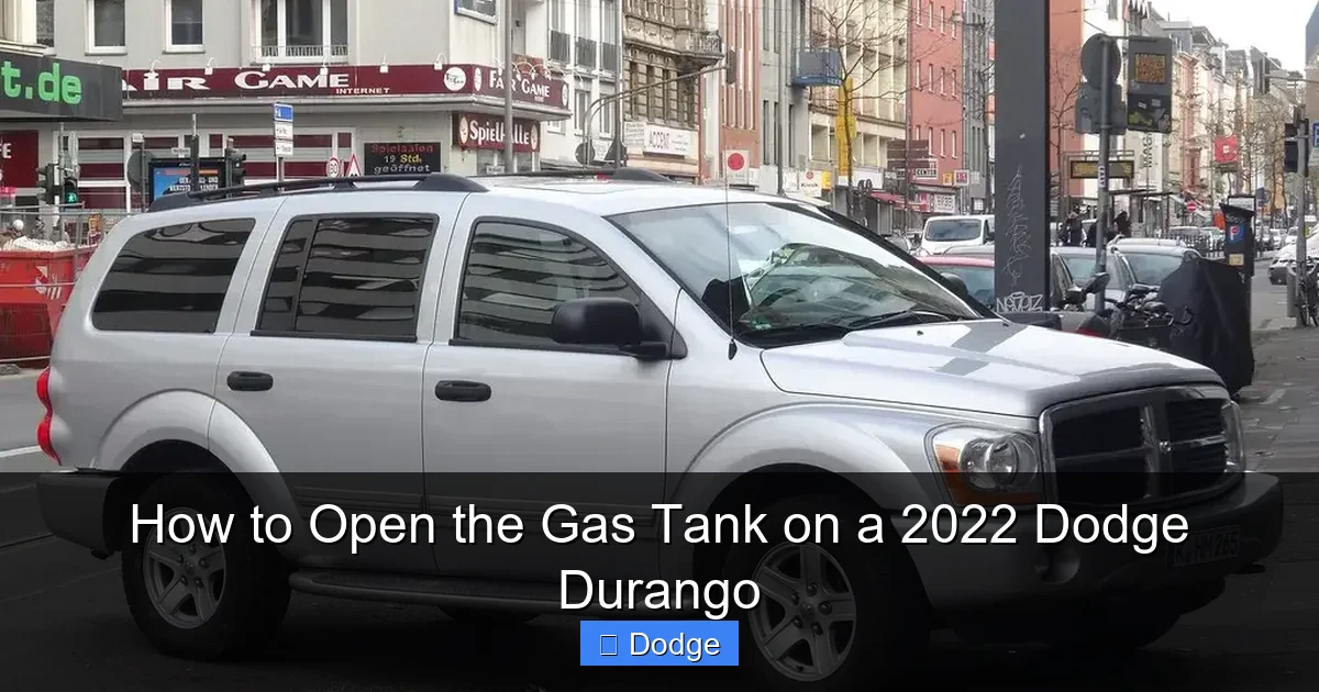 How to Open the Gas Tank on a 2022 Dodge Durango