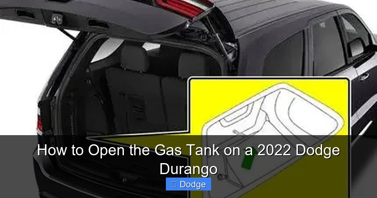 How to Open the Gas Tank on a 2022 Dodge Durango