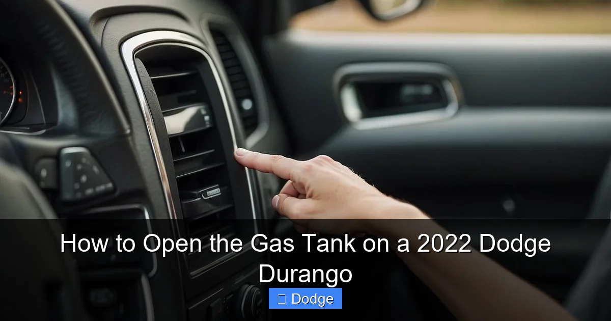How to Open the Gas Tank on a 2022 Dodge Durango