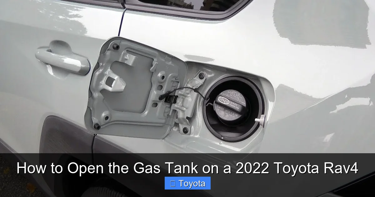 How to Open the Gas Tank on a 2022 Toyota Rav4