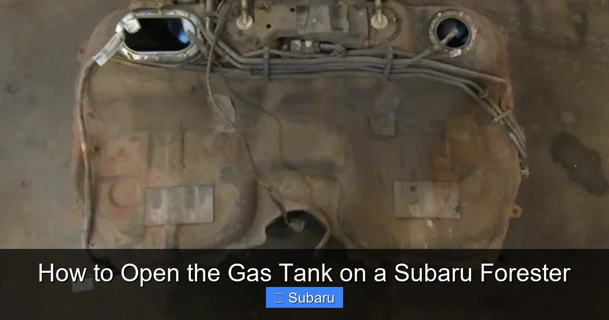 How to Open the Gas Tank on a Subaru Forester