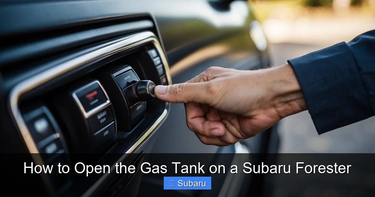 How to Open the Gas Tank on a Subaru Forester