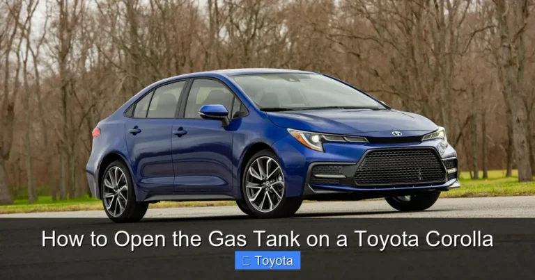 How to Open the Gas Tank on a Toyota Corolla