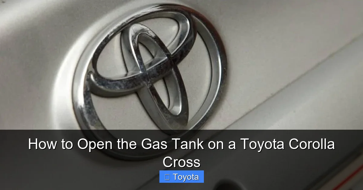 How to Open the Gas Tank on a Toyota Corolla Cross