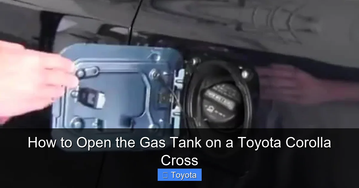 How to Open the Gas Tank on a Toyota Corolla Cross