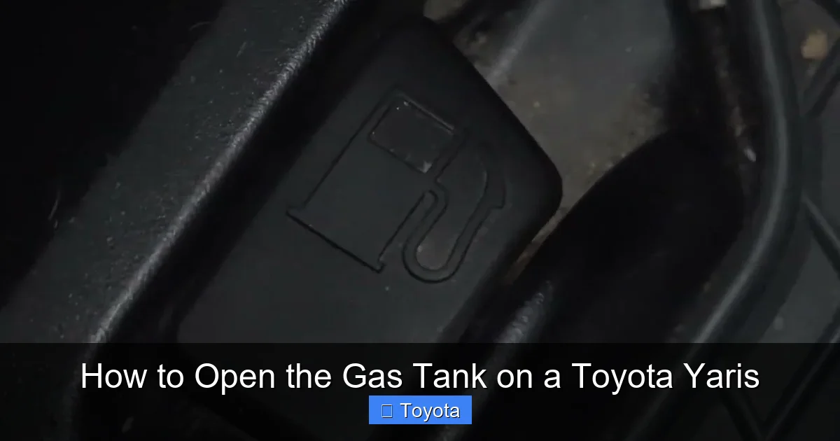 How to Open the Gas Tank on a Toyota Yaris