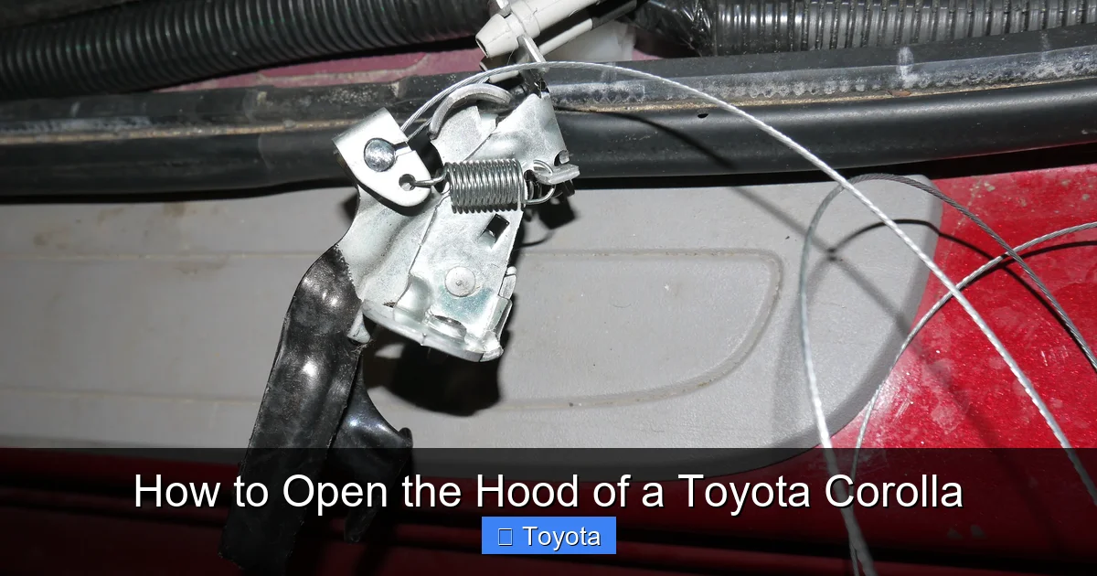 How to Open the Hood of a Toyota Corolla
