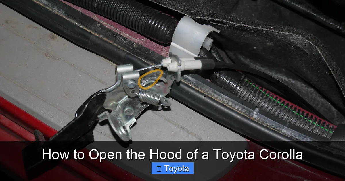 How to Open the Hood of a Toyota Corolla