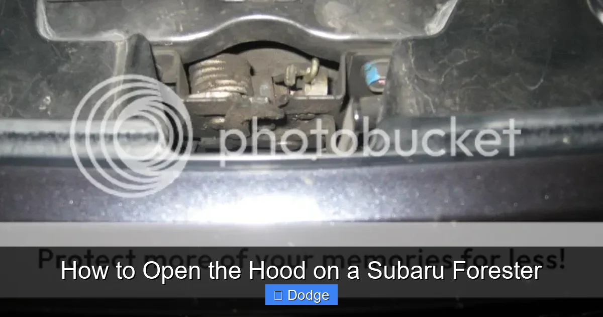 How To Open The Hood Of A Subaru Forester