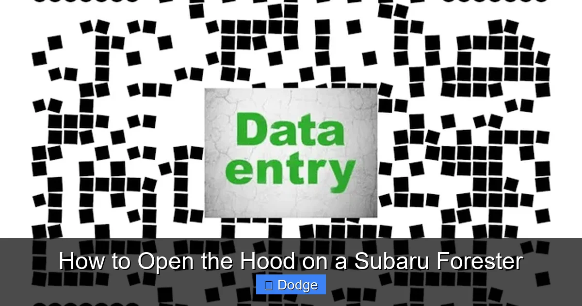 How to Open the Hood on a Subaru Forester