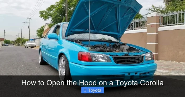 How to Open the Hood on a Toyota Corolla