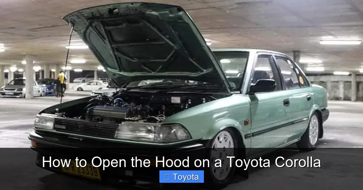 How to Open the Hood on a Toyota Corolla
