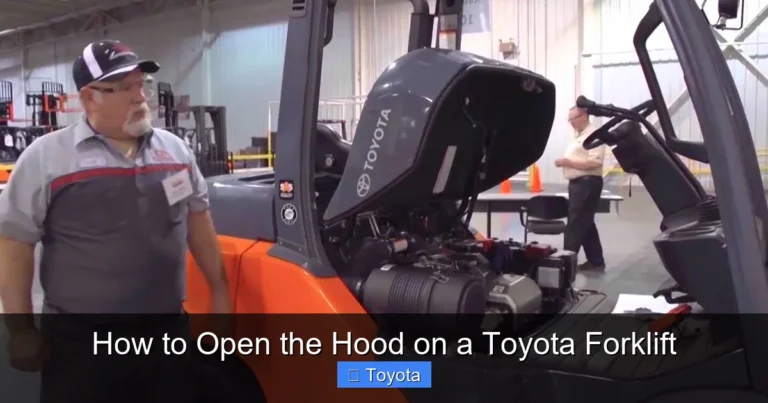 How to Open the Hood on a Toyota Forklift