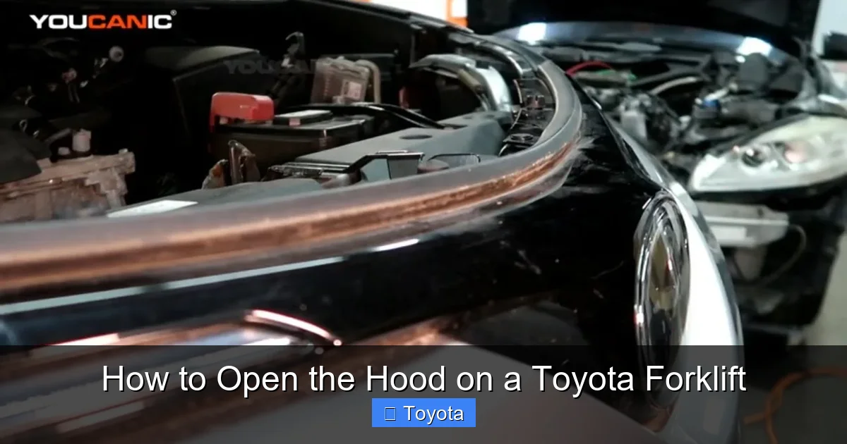 How to Open the Hood on a Toyota Forklift