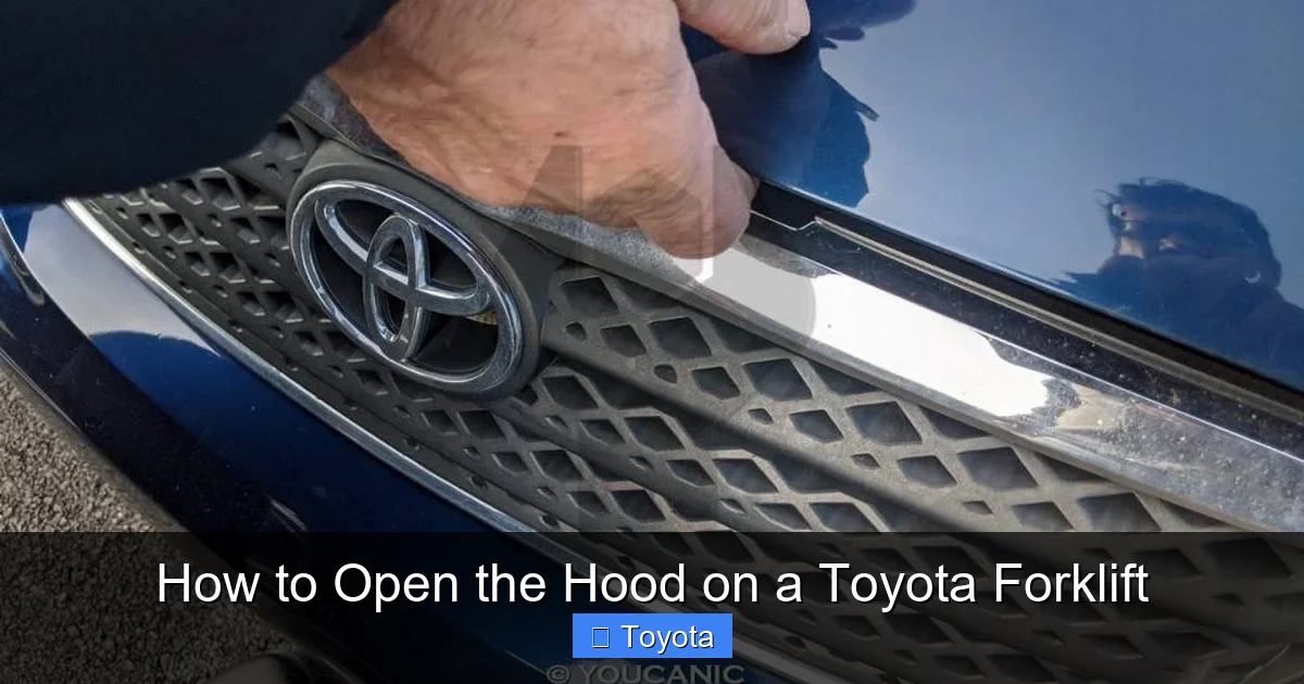 How to Open the Hood on a Toyota Forklift