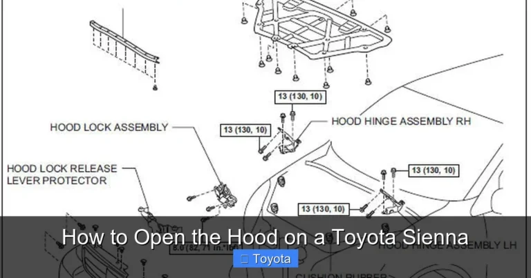How to Open the Hood on a Toyota Sienna