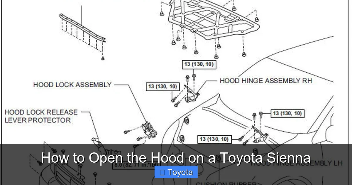 How to Open the Hood on a Toyota Sienna