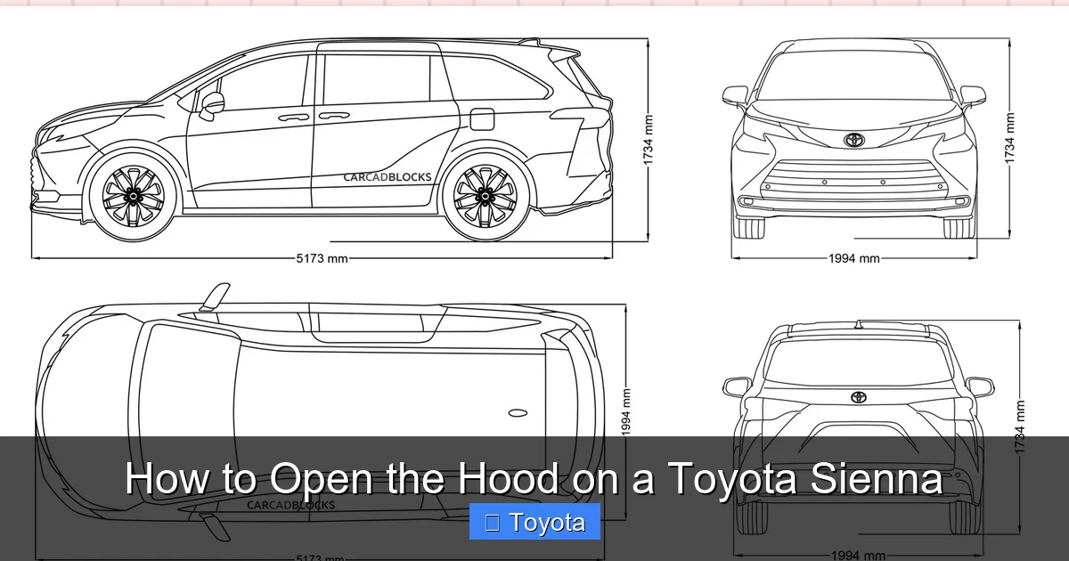 How to Open the Hood on a Toyota Sienna