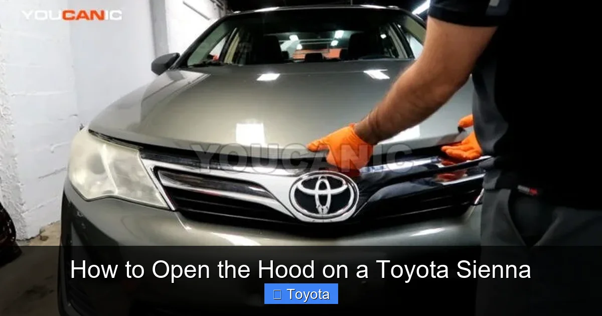 How to Open the Hood on a Toyota Sienna