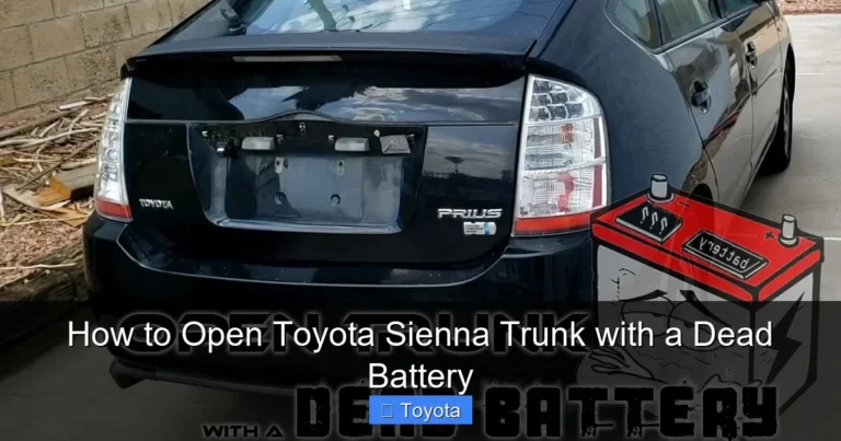 How to Open Toyota Sienna Trunk with a Dead Battery